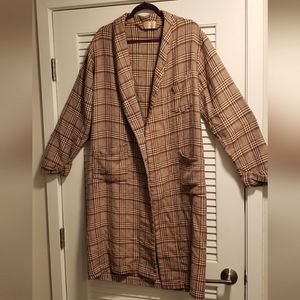 Vintage Robe Mens 1950s Enro medium woven fabric cotton